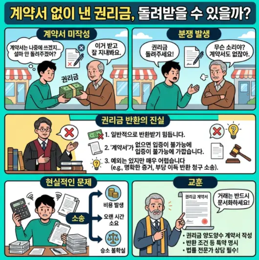 상가-권리금-계약서-안-쓰고-돈만-줬을 때