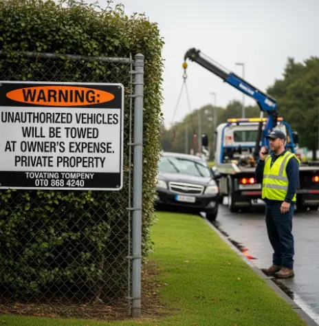 사유지에 무단 주차된 외부 차량 견인 조치