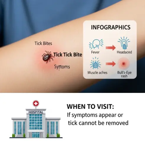 야생 진드기에 물렸을 때 증상
