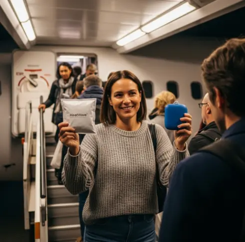 비행기 탑승시 핫팩과 손난로기