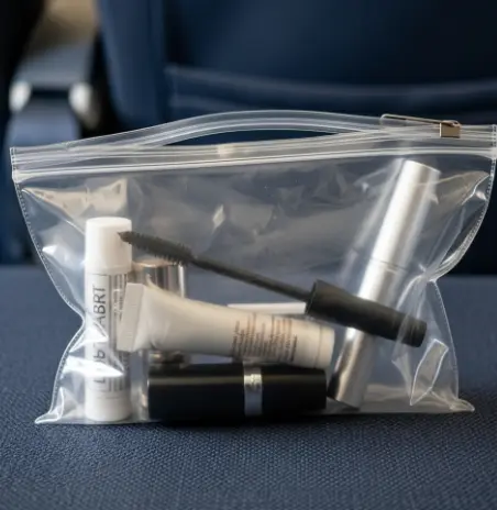 비행기 탑승시 립밤 립스틱 마스카라도 액체류 비닐 지퍼백-1