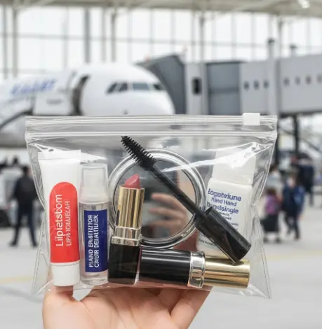 비행기 탑승시 립밤 립스틱 마스카라도 액체류 비닐 지퍼백