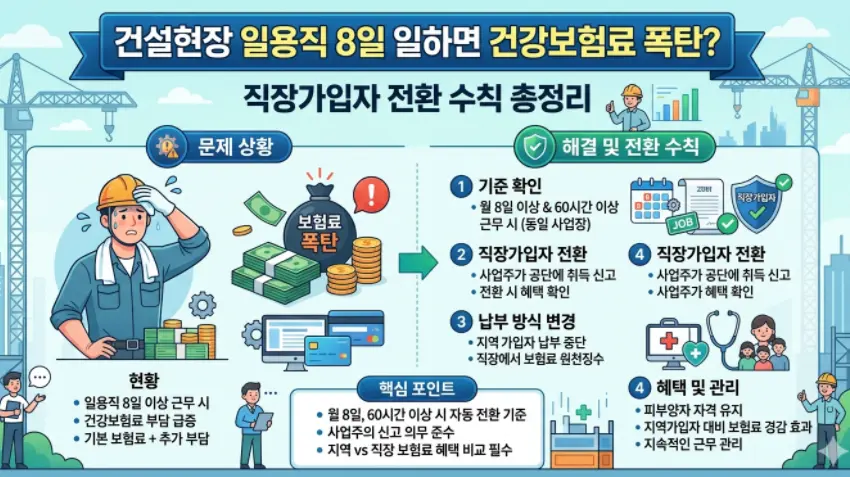 건설현장-일용직-8일-일하면-건강보험료-폭탄