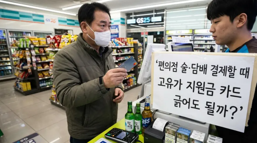 편의점에서 담배나 술 살 때 고유가 지원금 사용 가능하나요