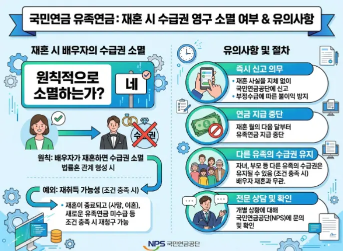 국민연금 유족연금 수령자 재혼 시 지급권 영구 소멸 여부-1