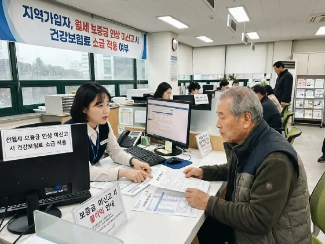 지역가입자 건강보험료 전월세 보증금 인상분 미신고 시 소급 적용 여부-1