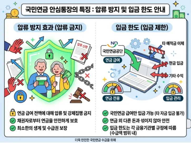 국민연금 안심통장 압류방지 효력과 입금 한도액-1