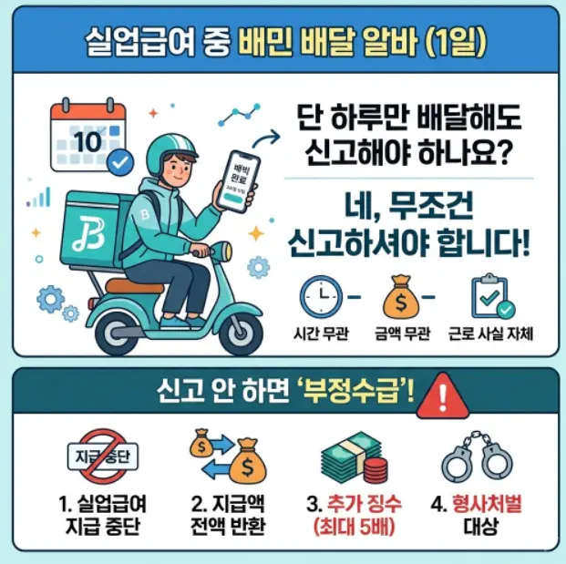 실업급여-수급-중-배민-배달-알바