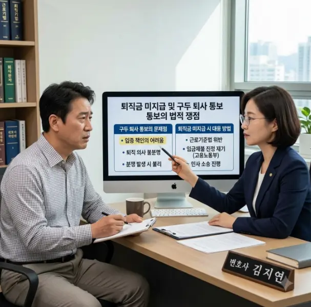 구두로-퇴사-통보를-한-뒤-퇴직금