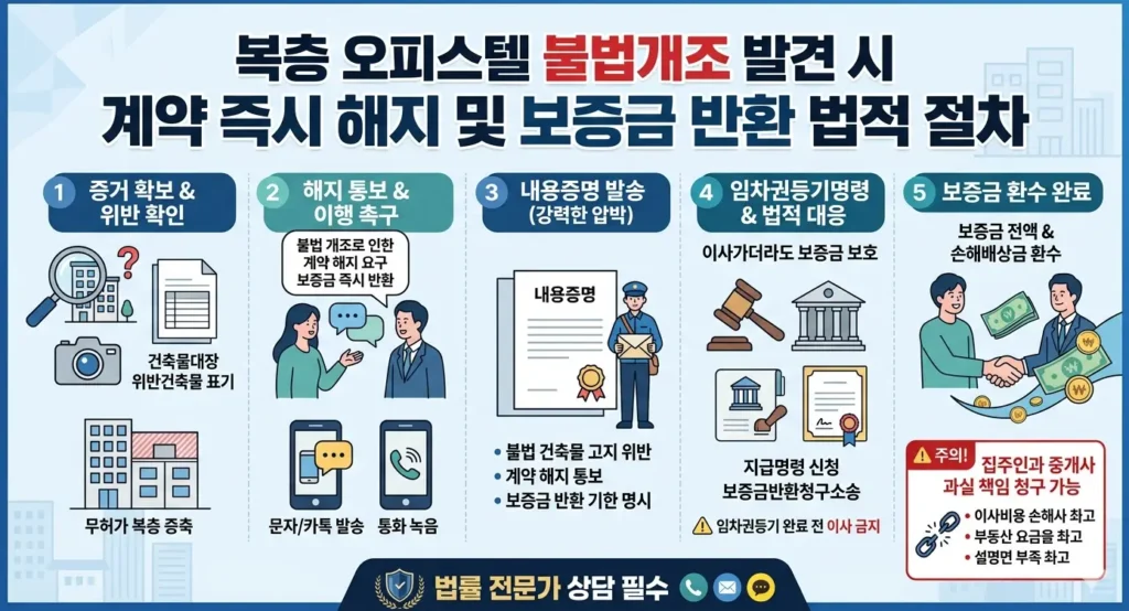 복층-오피스텔-불법개조-계약-해지-보증금
