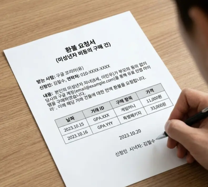 자녀가 구글 계정으로 부모 동의 없이 결제