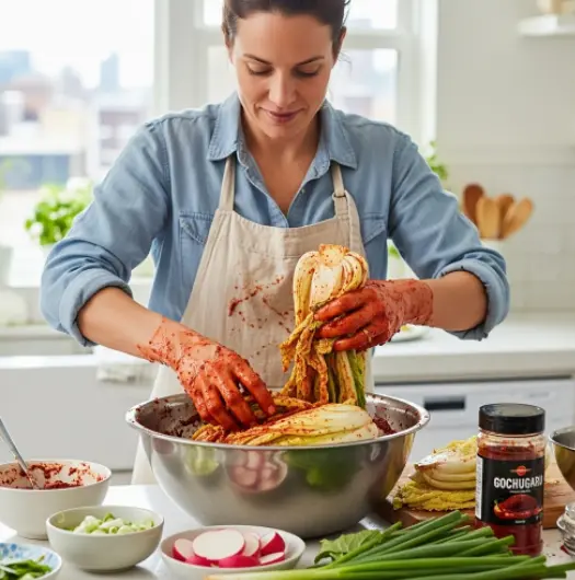 덜절여진 배추로 김장할때-1